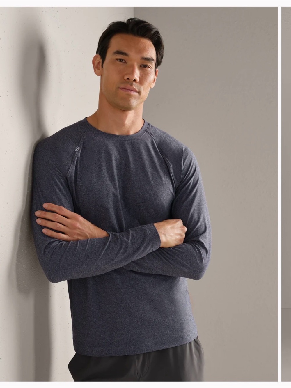 RHONE Reign Men's Long-Sleeve Performance Shirt -  Blue